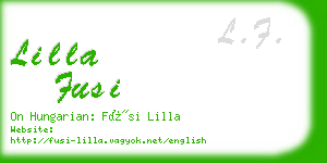 lilla fusi business card